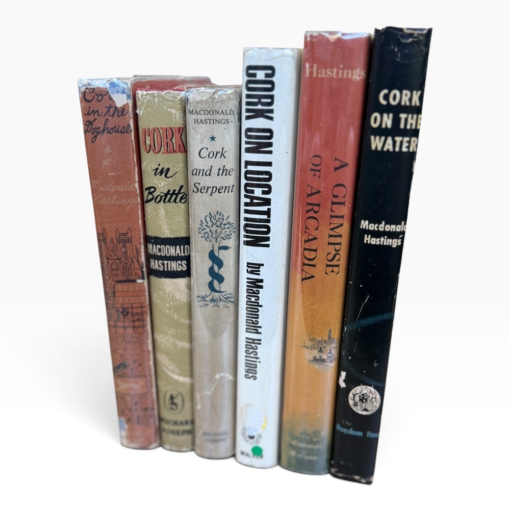 Macdonald Hastings Mr Cork Mystery Book Lot 6 Vintage Hardcover Dust Jackets